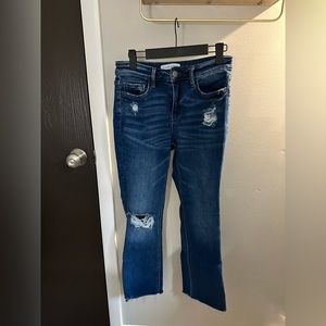 FLYING MONKEY MID RISE CROP ANKLE FLARE